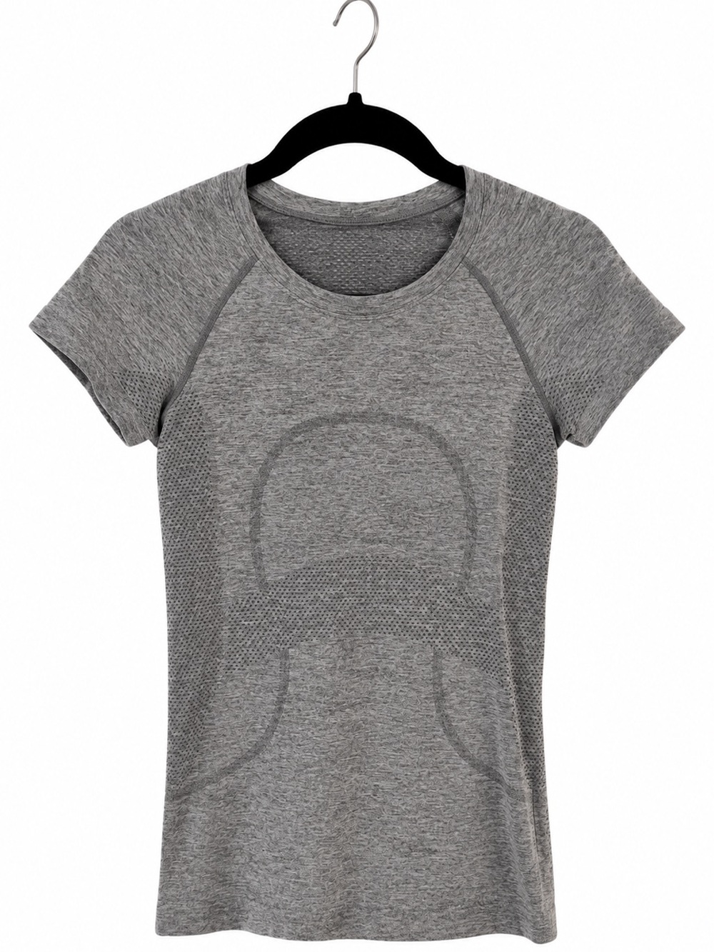 Lululemon Gray Seamless Short Sleeve Workout Top Size 4